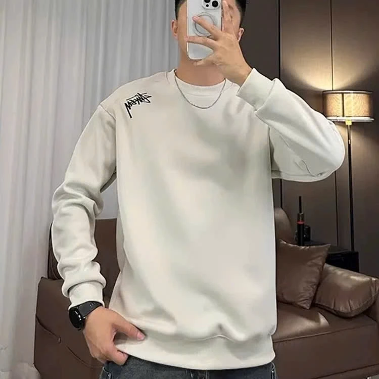 [Hàng mới về] Áo sweater nỉ lông cừu thêu giữ nhiệt thêu vai