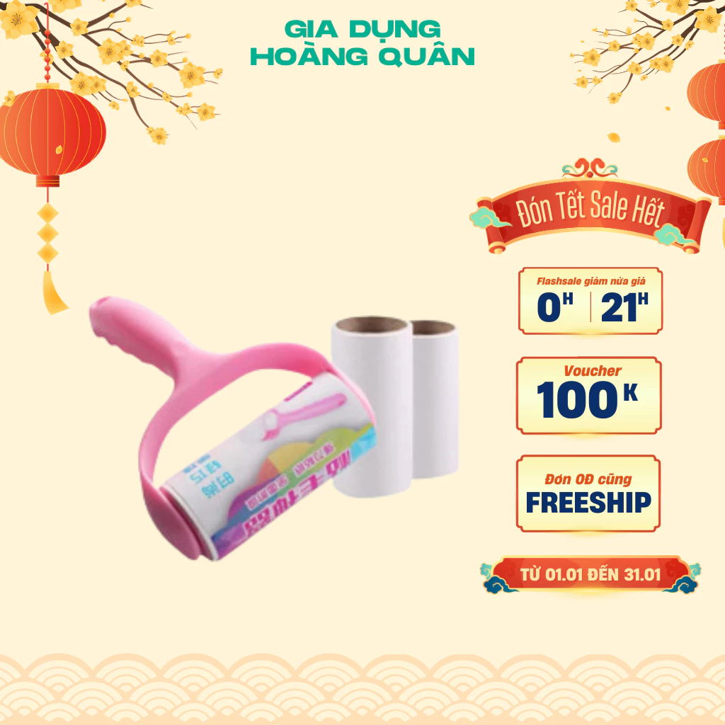 Cây Lăn Bụi Đa Năng DIDOOGLT Làm Sạch Quần Áo Ga Giường Sofa, Lõi Lăn Bụi Dự Phòng 60 Lớp TIện Lợi  (Giá Rẻ )
