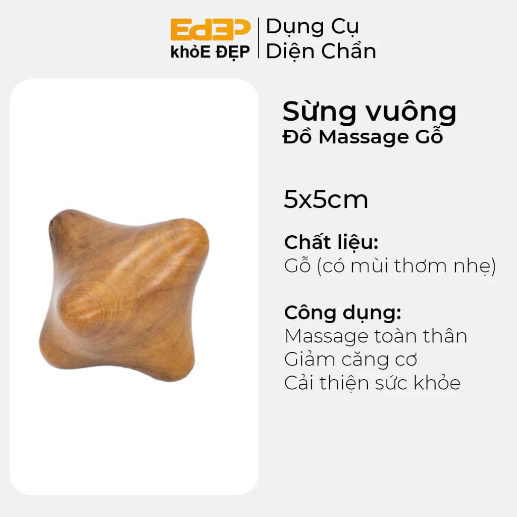 Dụng Cụ Massage Gỗ Tự Nhiên Tăng Cường Lưu Thông Máu, Phục Hồi Sức Khỏe ( Mát-Xa Lưu Thông Máu Toàn Thân )
