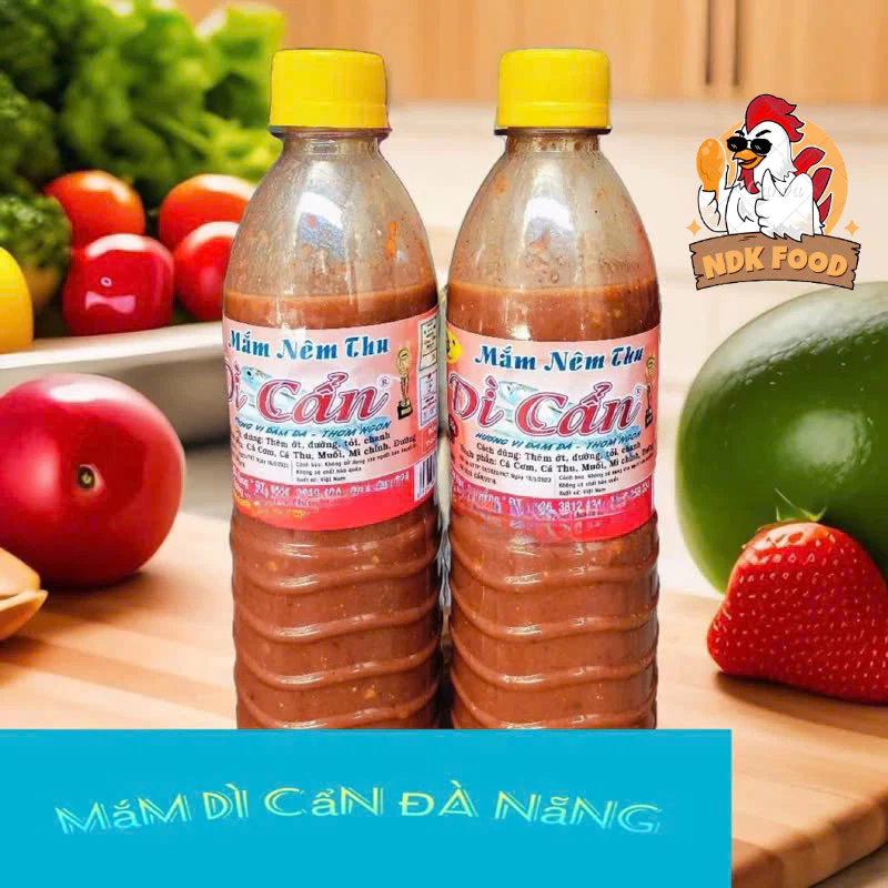 Nước Mắm Dì Cẩn Chai 500ml - Đặc Sản Đà Nẵng NDKFOOD loại 1 chất lượng D14