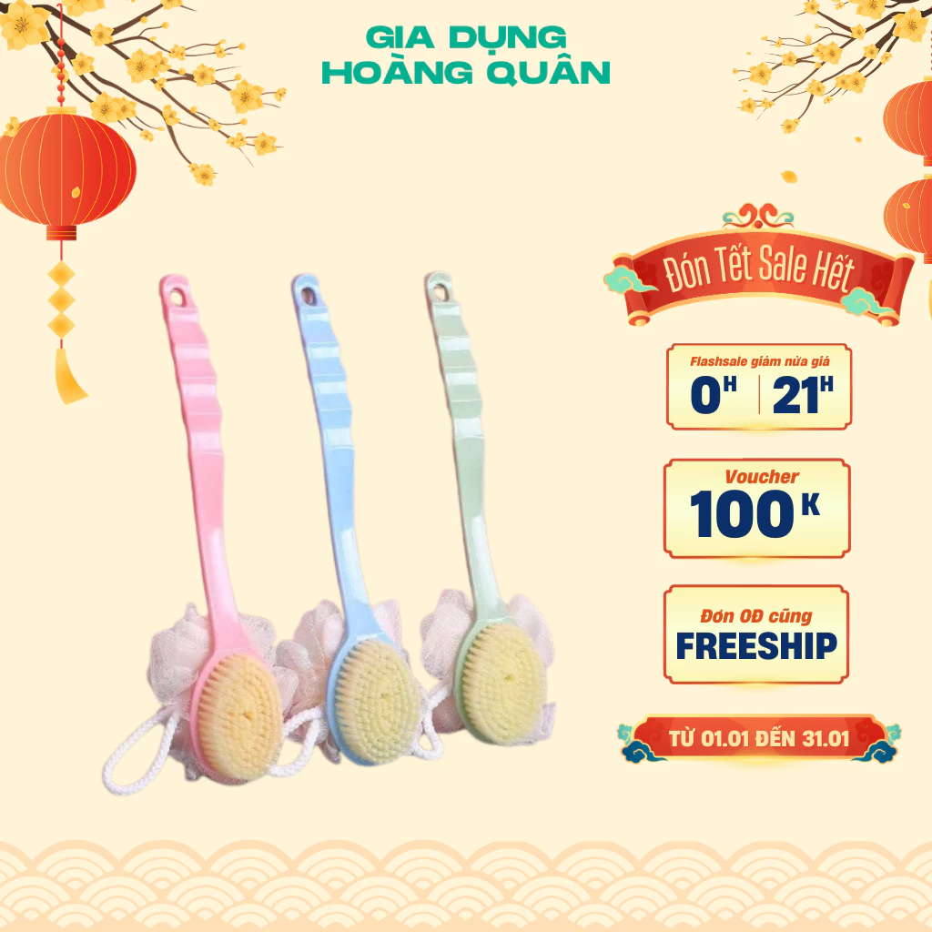Bàn Chải Cọ Chà Lưng Nhật Bản DIDOOGLT, Cây Bông Tắm Chà Lưng Tiện Dụng ( Giá Rẻ )