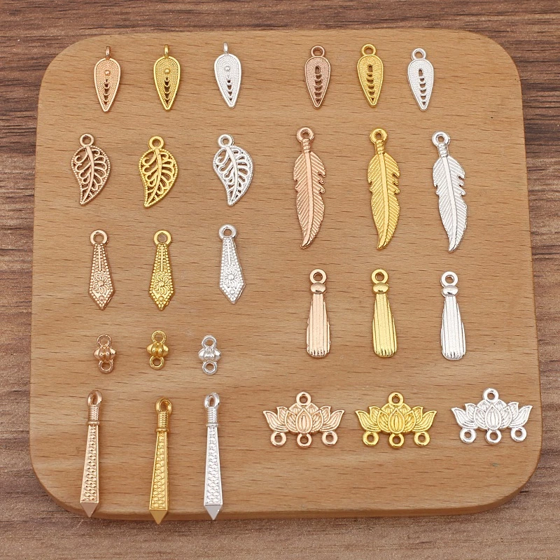 5 phiến đúc họa tiết lá treo nguyên liệu làm trâm làm trang sức cổ trang cosplay cổ phục NL0172