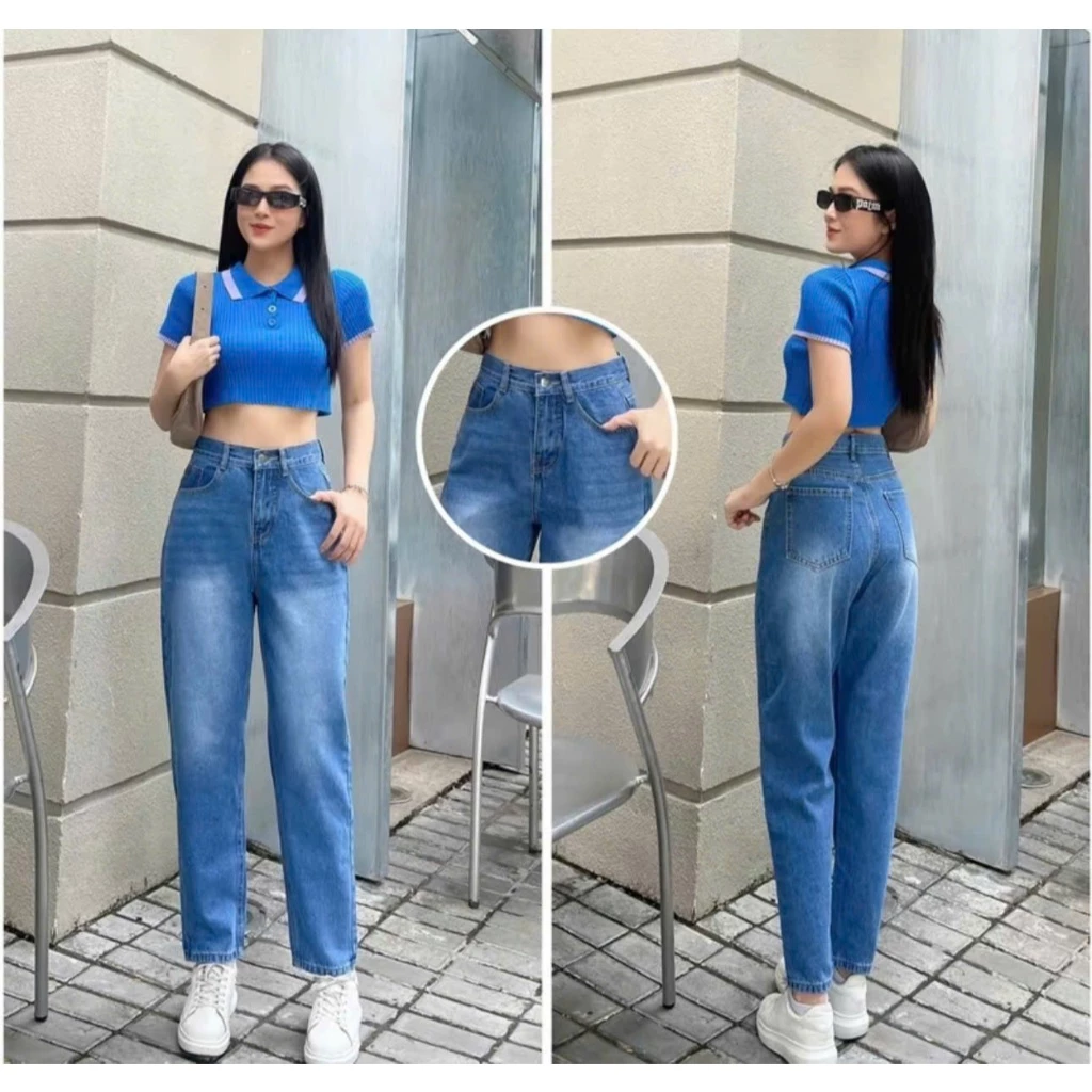 Quần Baggy Ống Ôm Không Co Giản Trẻ Trung Và Đơn Giản