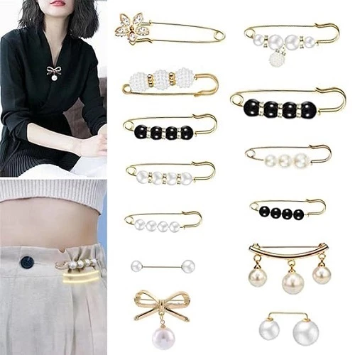 [Hỏa Tốc HCM] Set 8-13 Khuy Ghim Cài Quần Áo Thu Hẹp Eo,Trang Trí Tạo Kiểu Nhiều Mẫu Thời Trang