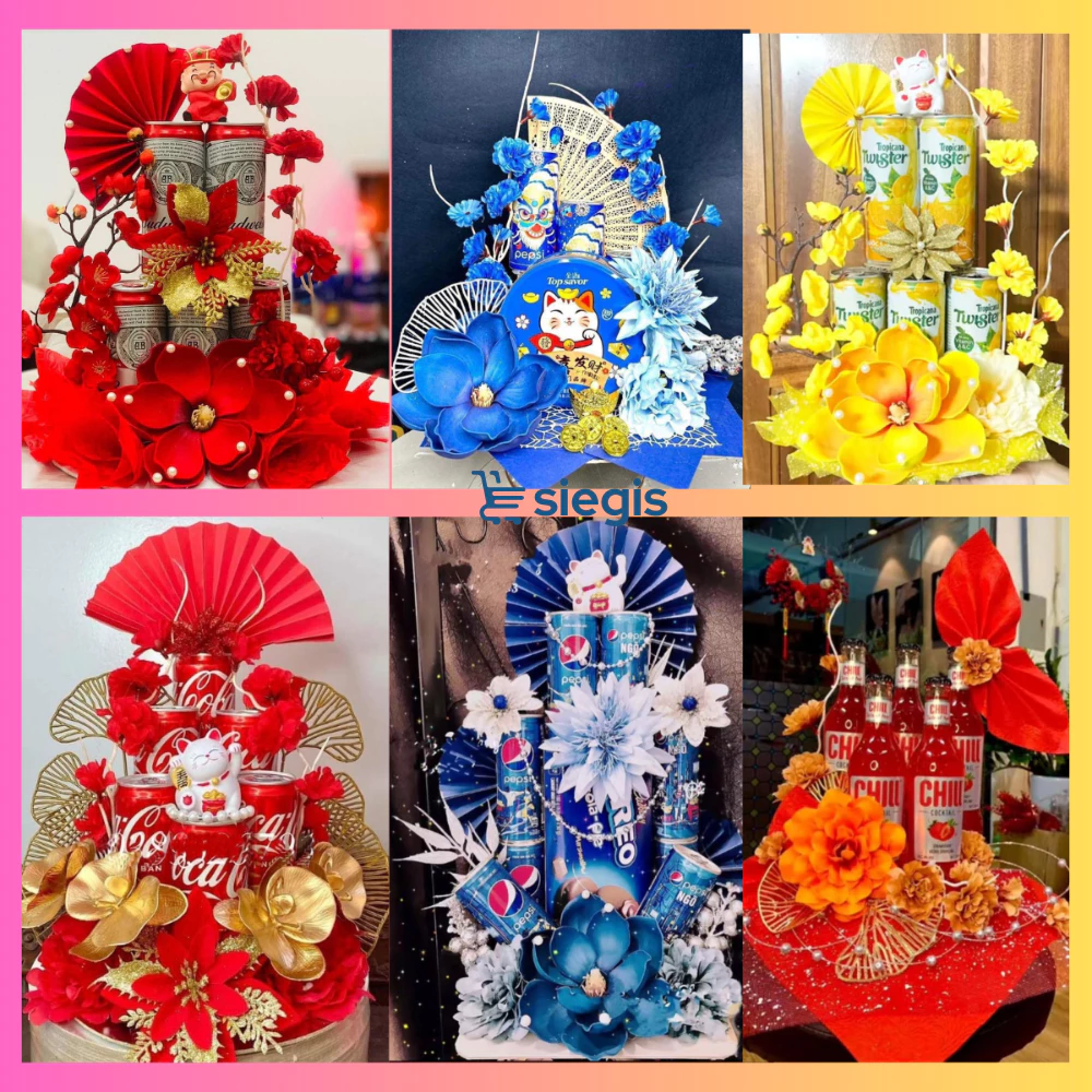 Set phụ kiện làm tháp nước bánh oản trang trí tết siêu đẹp - Set phụ kiện trang trí tháp bánh kèm đế ngày tết