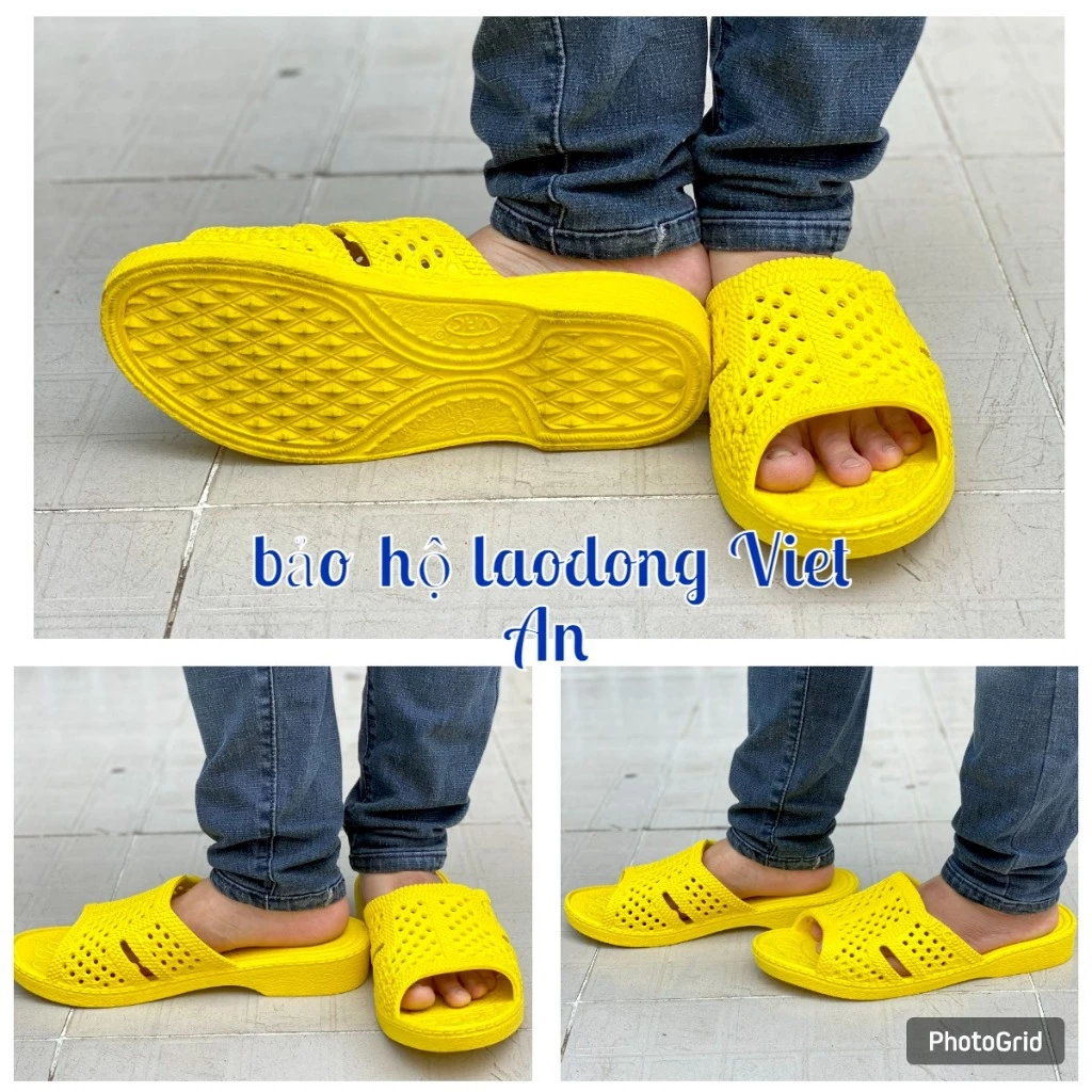 Dép tổ ong siêu nhẹ VÀNG cho nam nữ VAC from rộng (35-43) lùi 1 size là vừa(màu độc quyền)