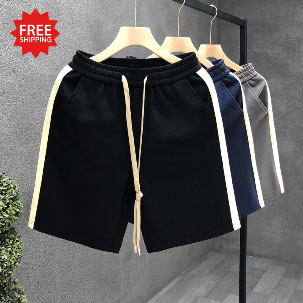 Combo 3 Quần Đùi Nam Thể Thao Phong Cách Cá Tính, Phối Viền Sọc Trắng Cực Đẹp - Trẻ Trung, Năng Động, Quần Short Nam Đẹp