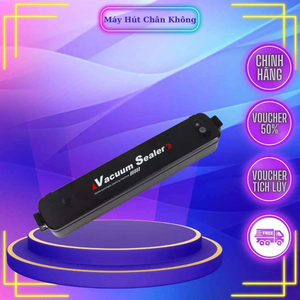 Máy Hút Chân Không Thực Phẩm Cao Cấp, Đóng Gói Hàn Miệng Túi Gia Đình Chuyên Dùng Túi Nhám Tặng Kèm 10 Túi Nhám New