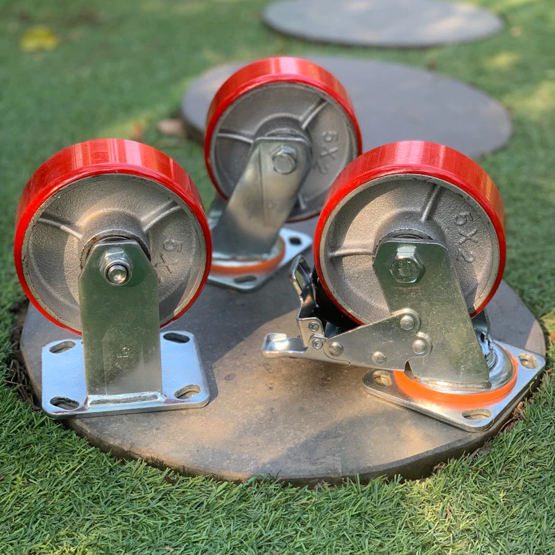[ HÀNG ĐẸP ]Bánh xe PU lõi gang 125mm