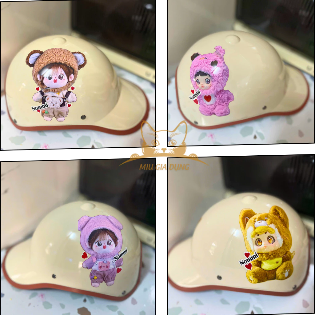 Mũ bảo hiểm lưỡi trai thể thao baby three dễ thương cho nam nữ - Minh Khôi Shop