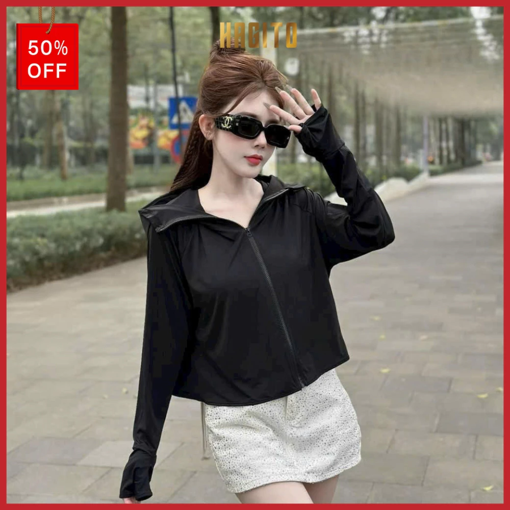 Áo Chống Nắng Nữ Lụa Băng Cao Cấp Mát Lạnh Chống Tia Cực Tím UV, UPF 50+