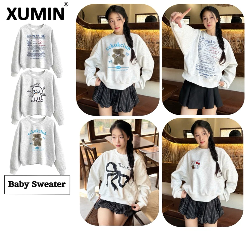 ( Lót Nhung )Áo Baby Sweater 2 Chất Liệu Nỉ nhung  Không Đổ Lông, Thích Hợp Thời Tiết 4 Mùa