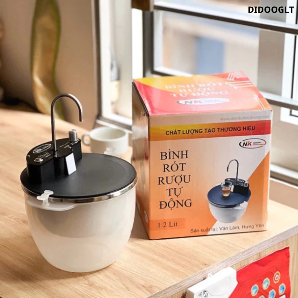 Máy Rót Rượu DIDOOGLT, Bình Rót Rượu Cảm Ứng Không Chạm Tự Động Thông Minh