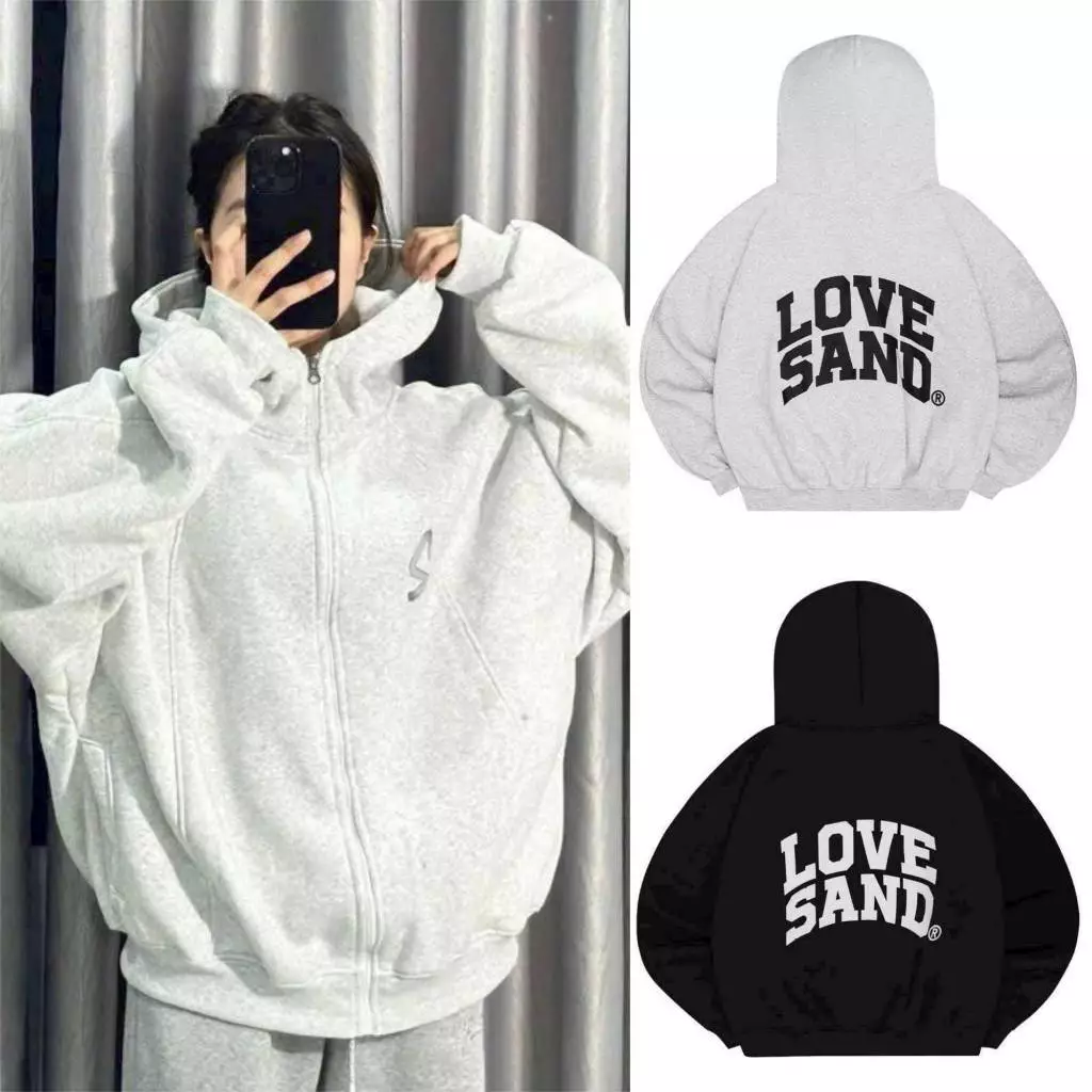 Áo Khoác Nỉ Hoodie Zip Form Boxy LOVELANAD Form Rộng Nam Nữ Unisex