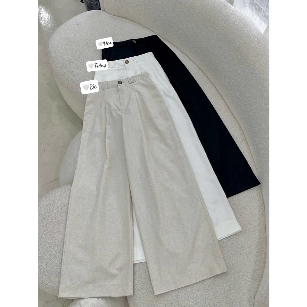 Quần Suông Ống Rộng 1 Li Chất Linen [Một Mẩu House]
