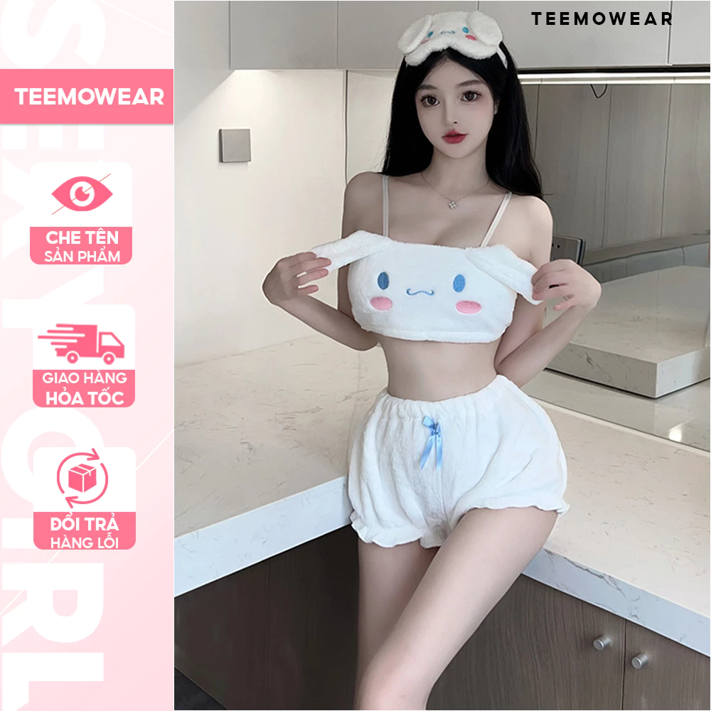 Bộ Đồ Ngủ Bé Thỏ Dễ Thương Cosplay Cinnamoroll Đáng Yêu Sexy Gợi Cảm DN90