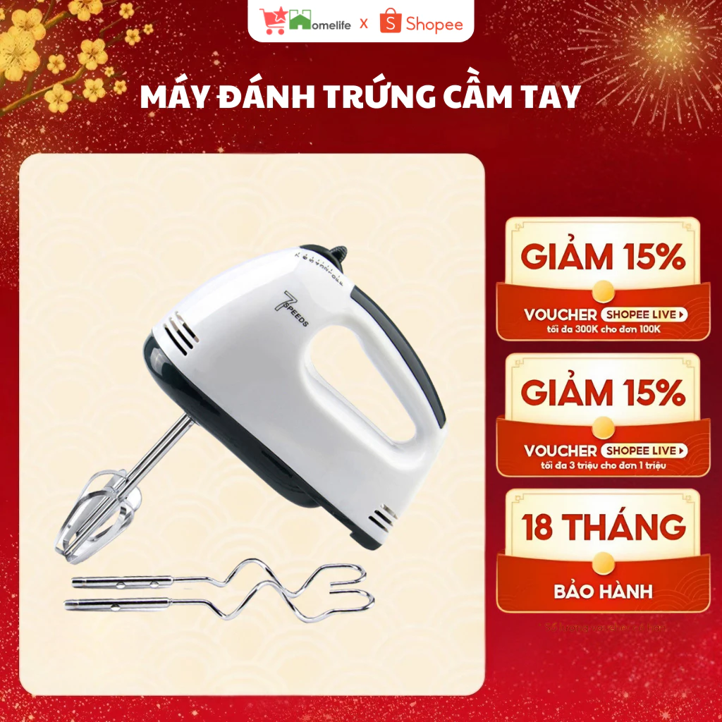 Máy Đánh Trứng Cầm Tay Mini Cao Cấp Với 7 Tốc Độ Cực Mạnh - DT01