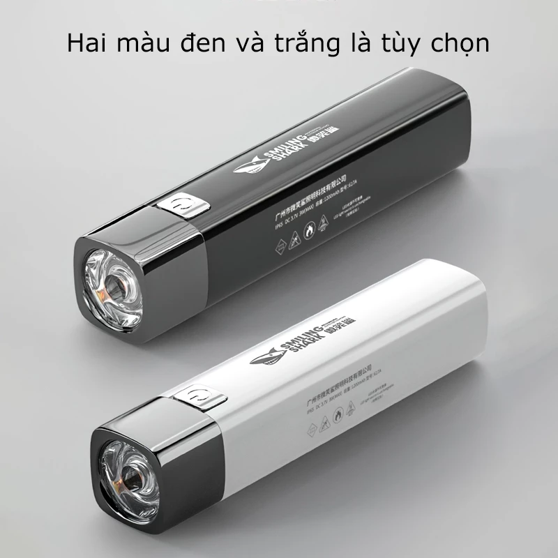 Cá Mập Mỉm Cười Ánh Sáng Mạnh Đèn Pin Di Động Có Thể Sạc Lại EUNIO