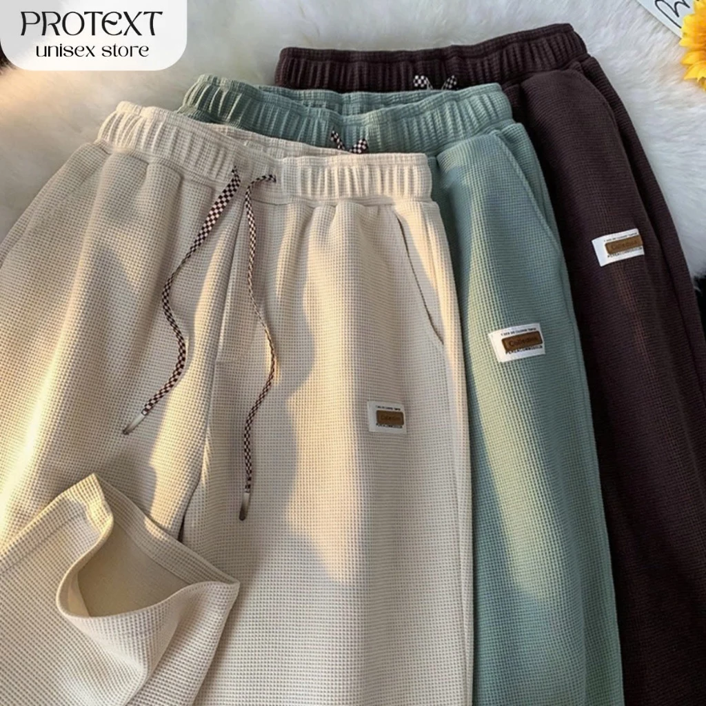 Quần Ống Rộng Unisex Vải Tổ Ong Cao Cấp Có Thể Mặc Quanh Năm Thương Hiệu Protex