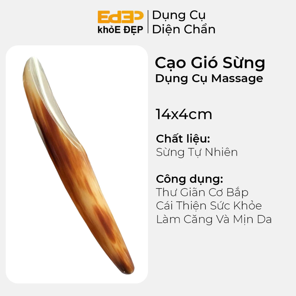 Cây Cạo Gió Sừng Massage Diện Chẩn Day Ấn Huyệt  ( Cạo Gió, Thư Giãn Cải Thiện Sức Khỏe Làm Đẹp Da Tại Nhà )
