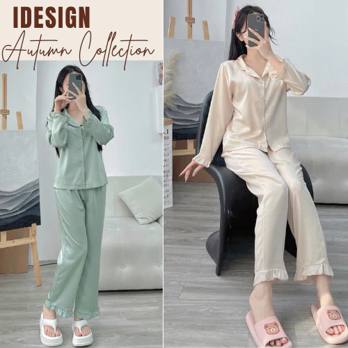 Đồ bộ Pijama nữ ngủ dài tay chất lụa cao cấp có đủ size mẫu mã đa dạng