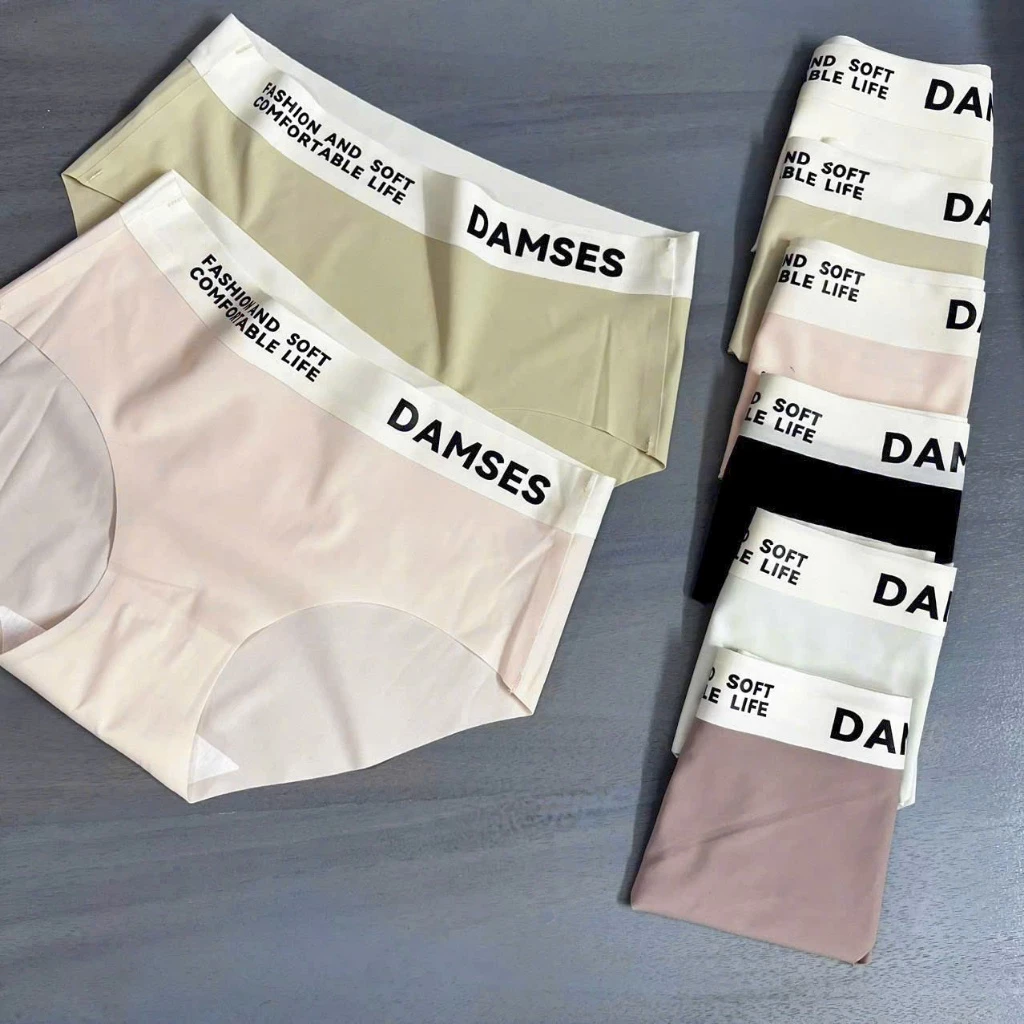 Sét 5 quần lót Nữ su chữ DAMSES, chất su lụa không lộ viền,nhẹ, mát thoáng