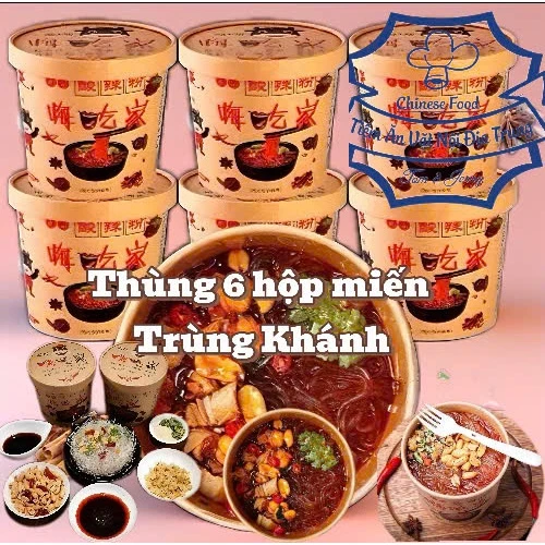 1Thùng 6 Hộp Miến Trùng Khánh chua cay ăn liền