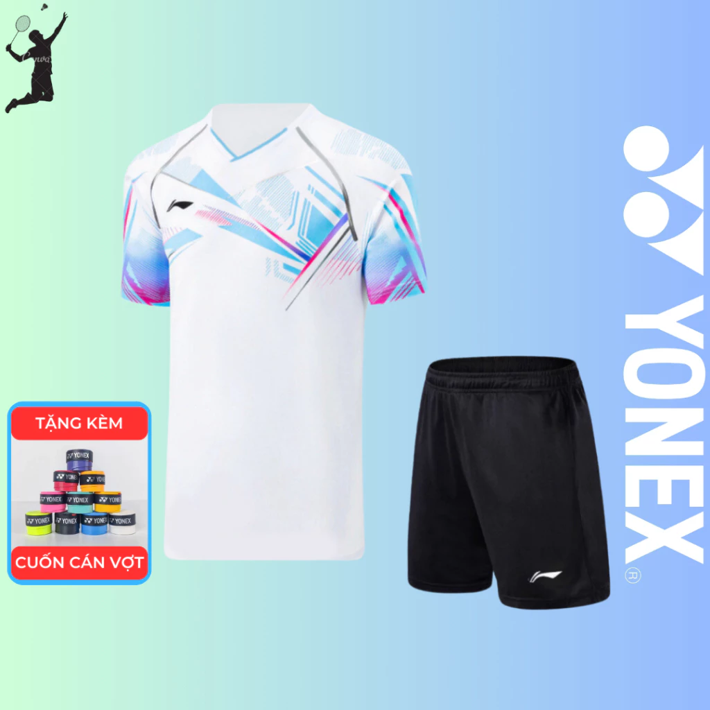 Quần Áo Cầu Lông Li-ning,Vải mát, thoáng khí, co dãn 4 chiều.