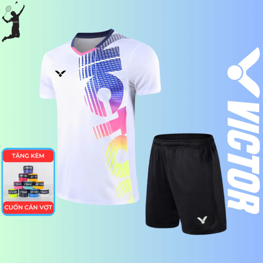 Quần Áo Cầu Lông Victor,Vải mát, thoáng khí, co dãn 4 chiều.