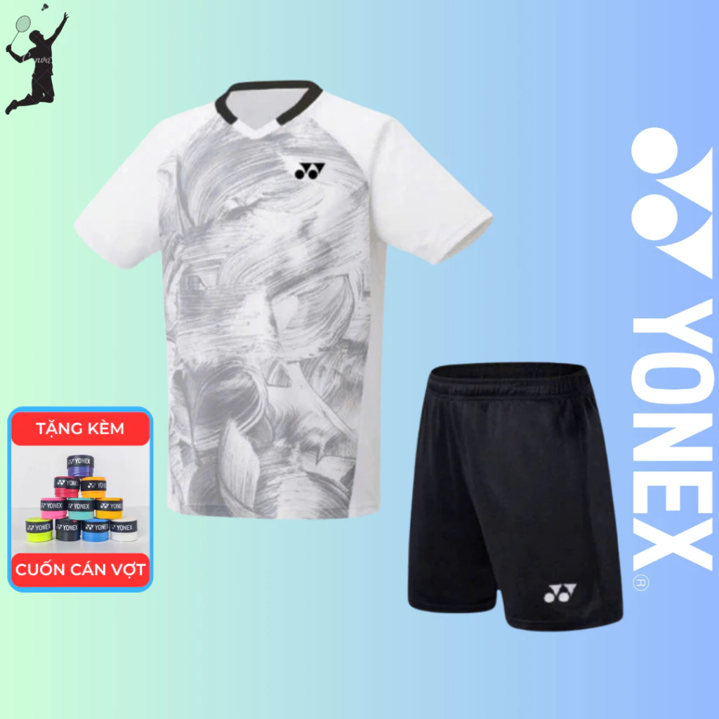 Áo Cầu Lông Yonex,Vải mát, thoáng khí, co dãn 4 chiều.Quần Áo Cầu Lông Yonex.