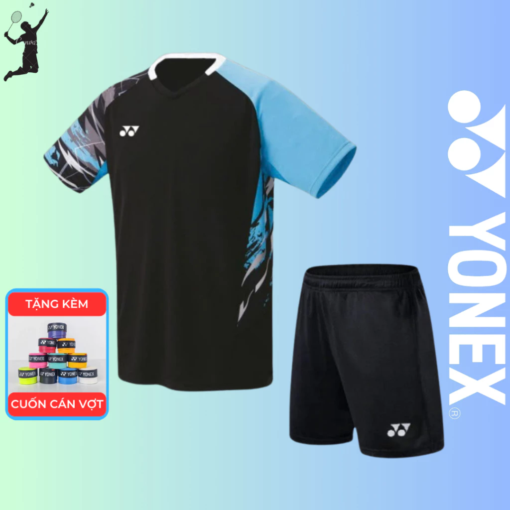 Quần cầu lông, áo cầu lông, bộ thể thao cầu lông, áo cầu lông yonex mẫu mới 2024