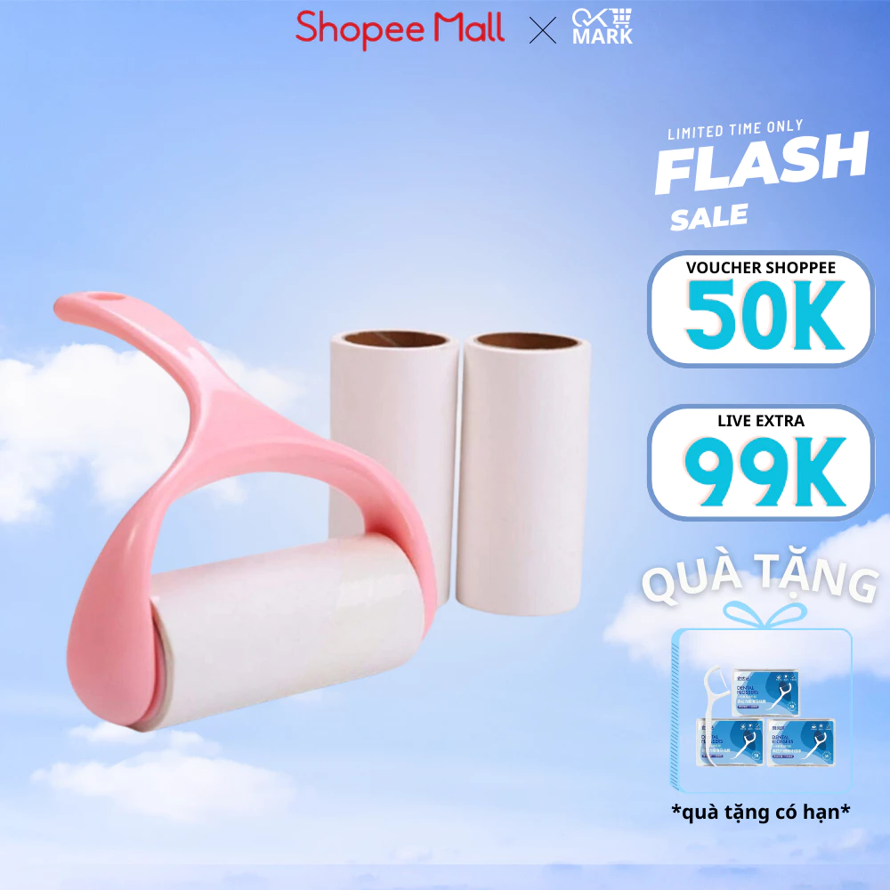 [Combo 3 Bộ] Cây Lăn Bụi DIDOOGLT Làm Sạch Quần Áo Chăn Ga Đệm Sofa Lông Chó Mèo Kèm Lõi Lăn Bụi