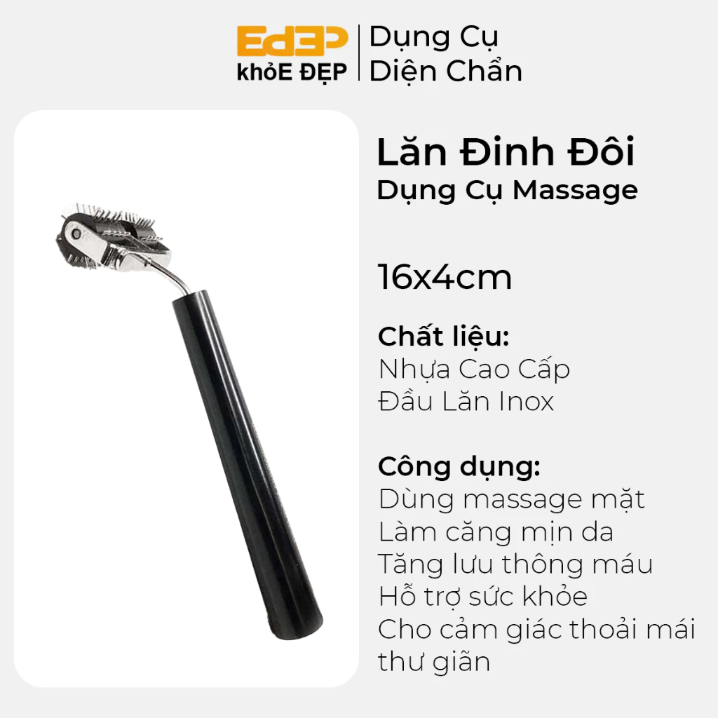 Lăn đinh đôi nhỏ - dụng cụ massage mặt, mát xa ngón tay, ngón chân, làm đẹp da, xã stress...