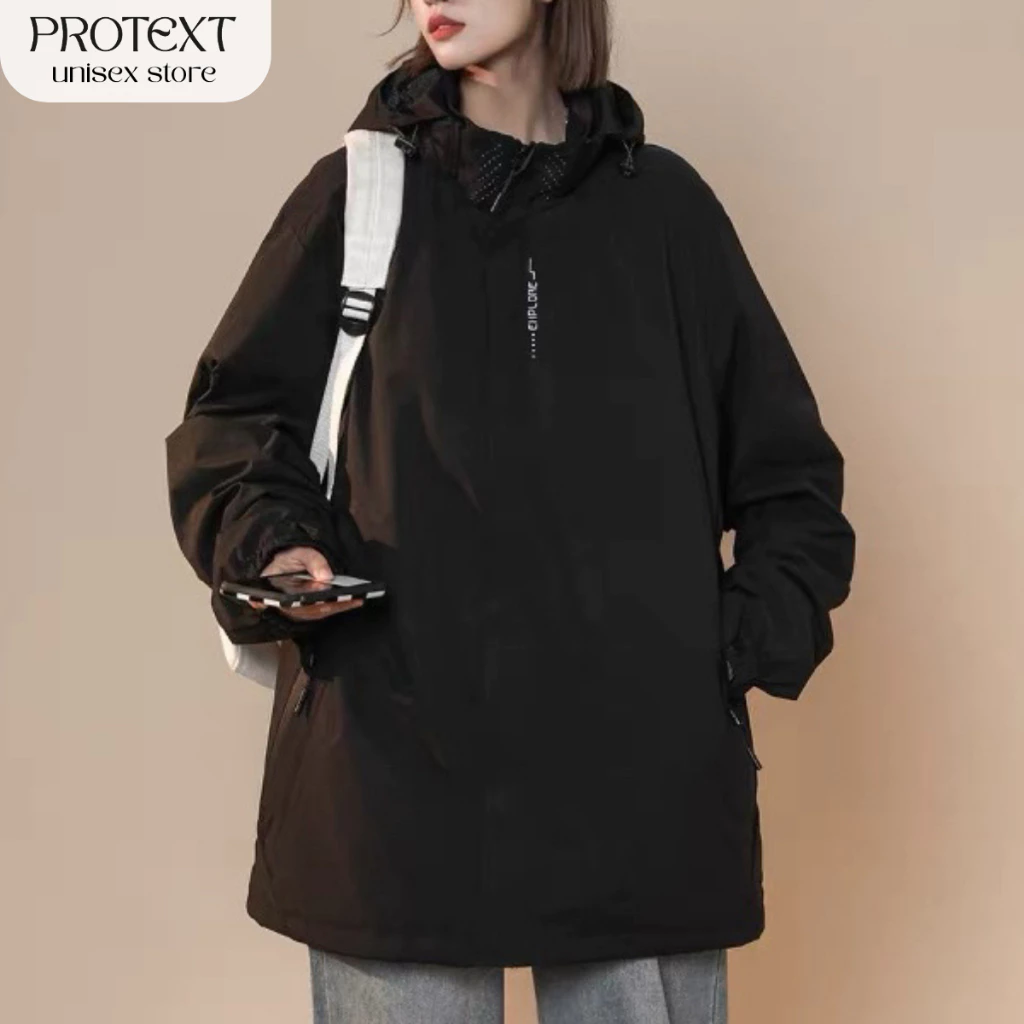 Áo Gió 2 Lớp Chống Nước Chống Gió MŨ CÓ THỂ THÁO RỜI Thương Hiệu Protex Thời Trang Nam Nữ G6