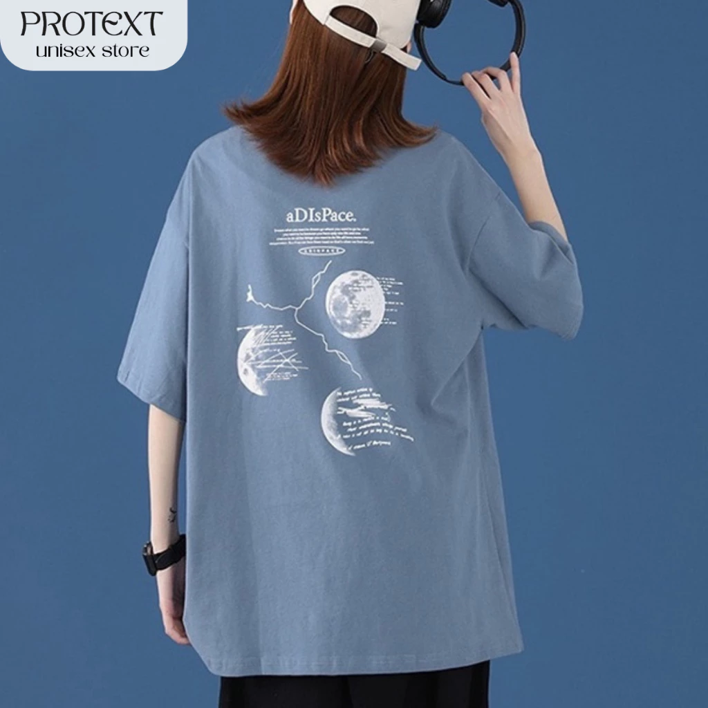 Áo Thun Unisex Form Rộng In Họa Tiết Trước và Sau Lưng Chất Cotton Cao Cấp Thương Hiệu Protex