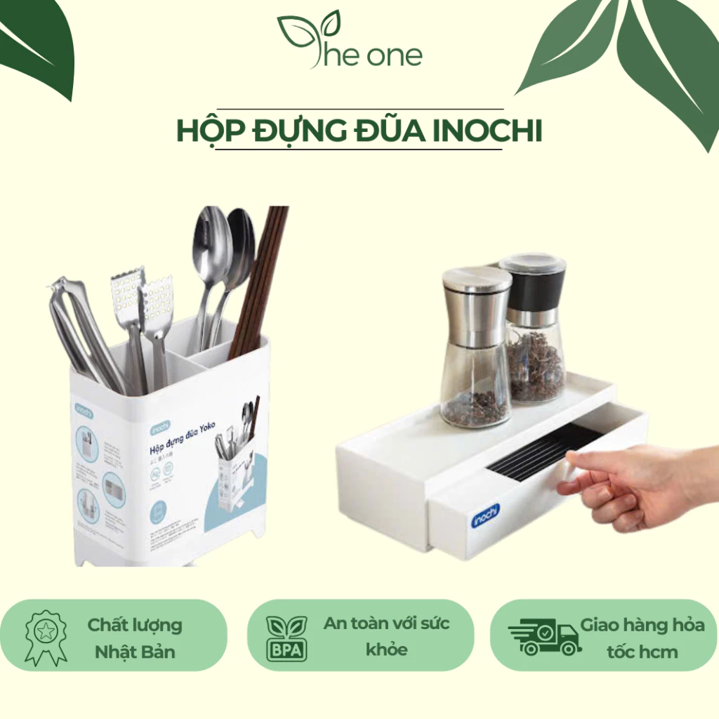Hộp đựng đũa inochi cao cấp, nhựa nguyên sinh an toàn, mang tới cho không gian sống vẻ đẹp tinh tế