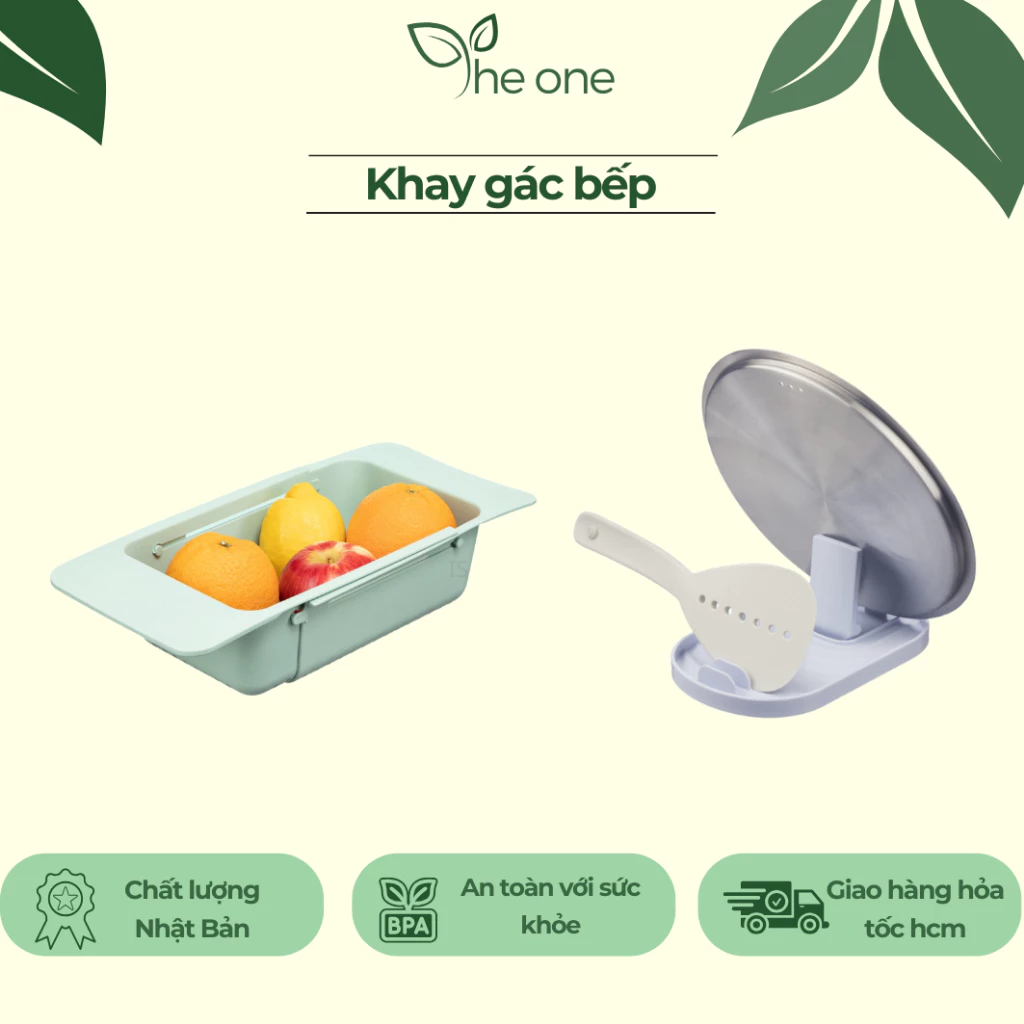 Khay gác chậu rửa chén inochi, chịu nhiệt 120 độ C. điều chỉnh độ dài tùy ý, phù hợp với mọi bồn rửa