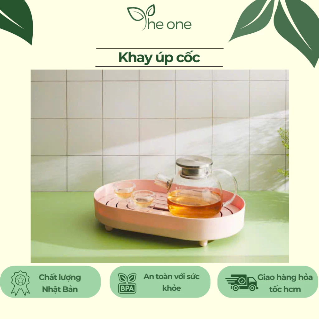 Khay úp cốc inochi cao cấp, khay úp ly tách nhựa, kệ úp cốc, khay đựng ly phòng khách, thiết kế sang trọng, tinh tế
