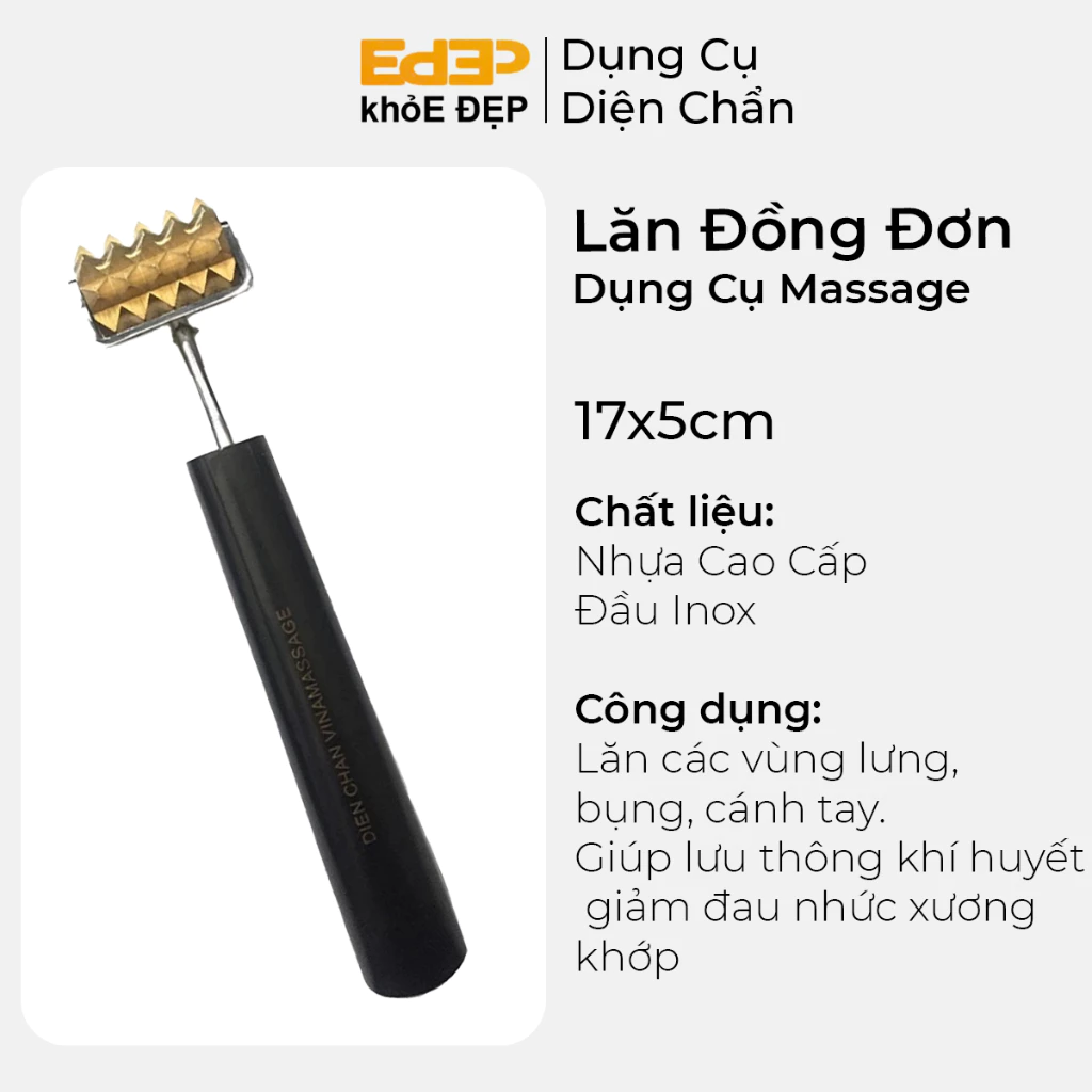 lăn đồng Lớn - dụng cụ massage mặt, mát xa cổ vai gáy, matxa đầu, làm mát điều hòa khí huyết, giảm đau nhức...