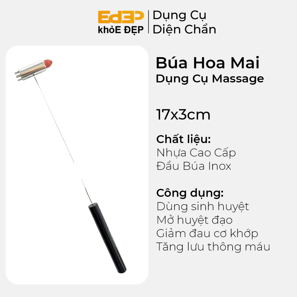 Búa Hoa mai diện chẩn Đầu Đen - dụng cụ massage mặt, mát xa mắt giảm căng cơ...hỗ trơ các bệnh về mắt