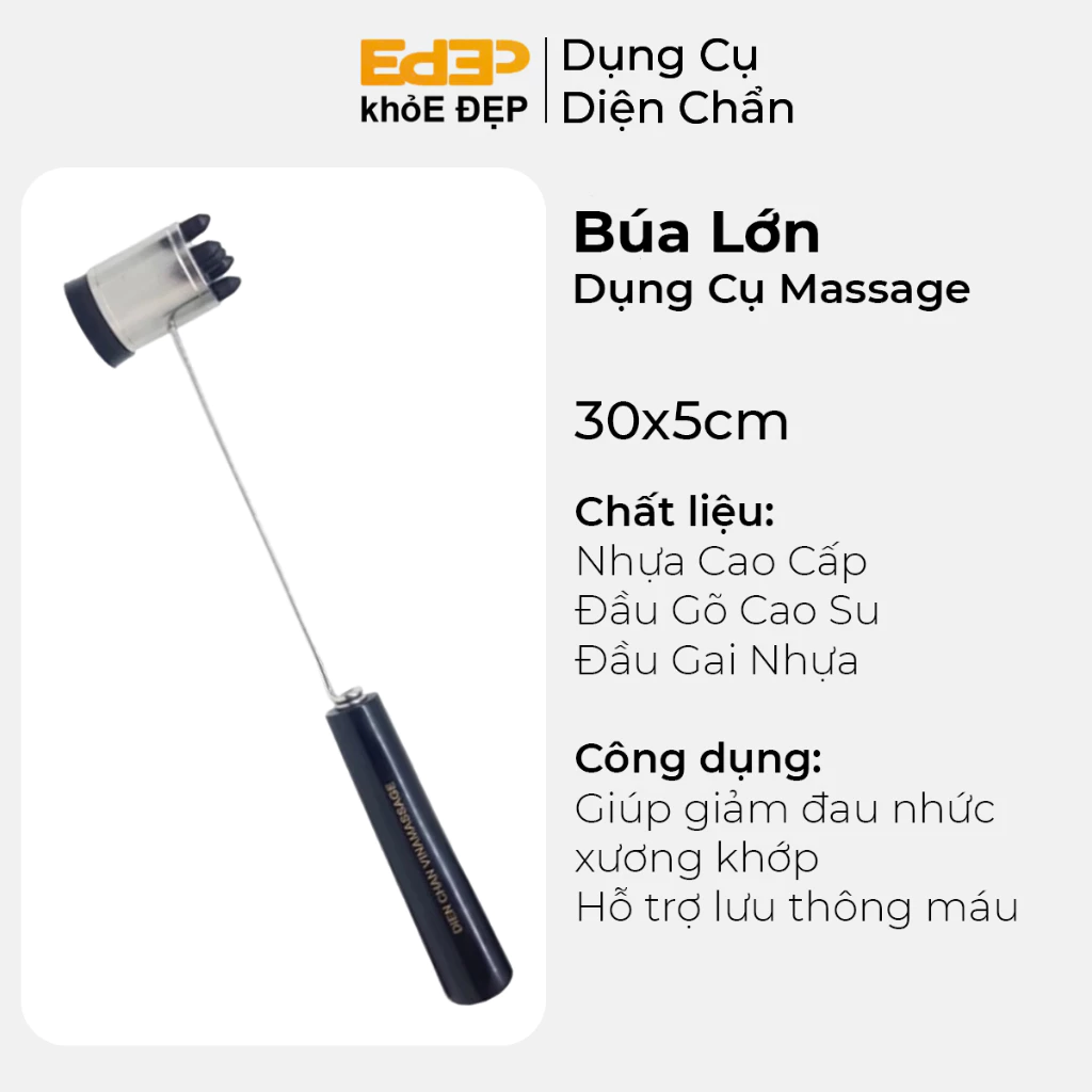 Cây búa lớn diện chẩn massage chân, mát xa cổ vai gáy, matxa đầu, gậy đấm lưng, đồ xả stress giảm mỏi cơ...