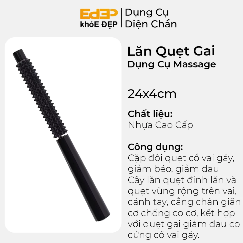 Dụng Cụ Diện Chẩn - Cây lăn quẹt gai làm mát cơ thế - Có tính Âm Dùng để giảm mỡ bụng, chân tay, massage cổ vai gáy...