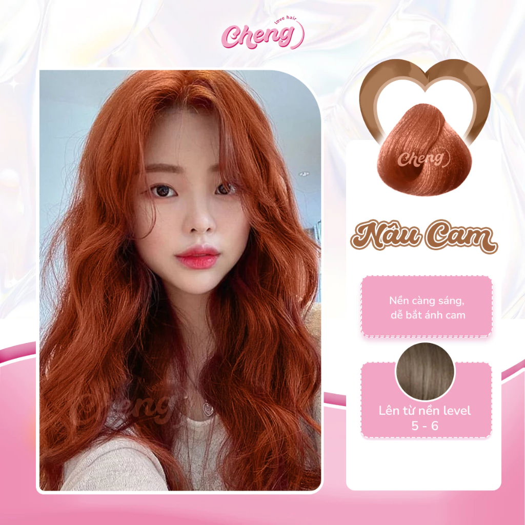 Thuốc Nhuộm Tóc Màu NÂU CAM Không Tẩy | Chenglovehair, Chenglovehairs