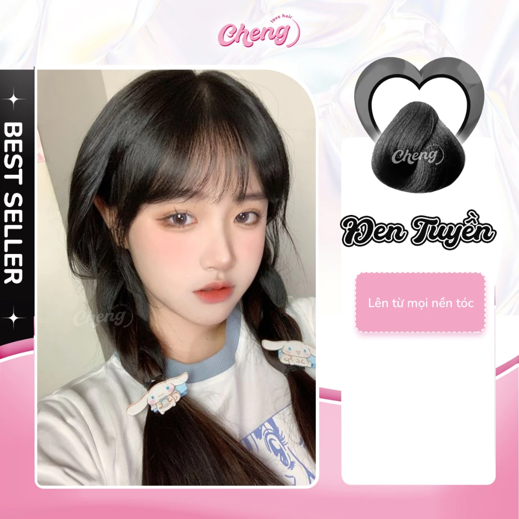 Thuốc Nhuộm Tóc Màu ĐEN TUYỀN Không Tẩy | Chenglovehair, Chenglovehairs