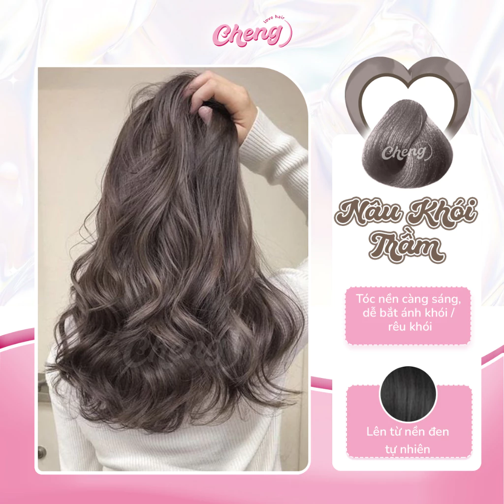 Thuốc Nhuộm Tóc Màu NÂU KHÓI TRẦM Không Tẩy| Chenglovehair, Chenglovehairs