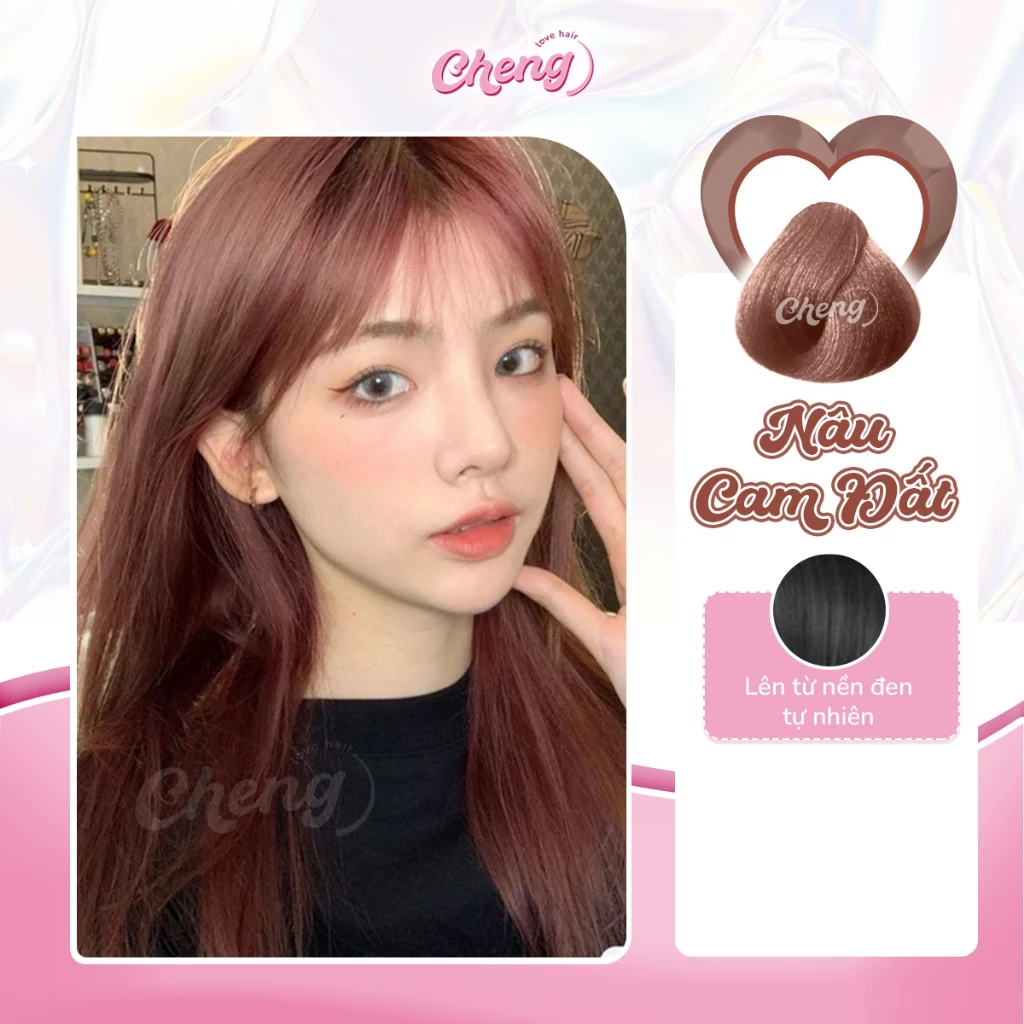 Thuốc Nhuộm Tóc Màu NÂU CAM ĐẤT Không Tẩy | Chenglovehair, Chenglovehairs