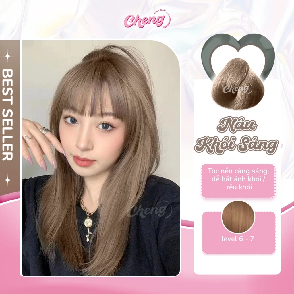 Thuốc Nhuộm Tóc Màu NÂU KHÓI SÁNG Không Tẩy | Chenglovehair, Chenglovehairs