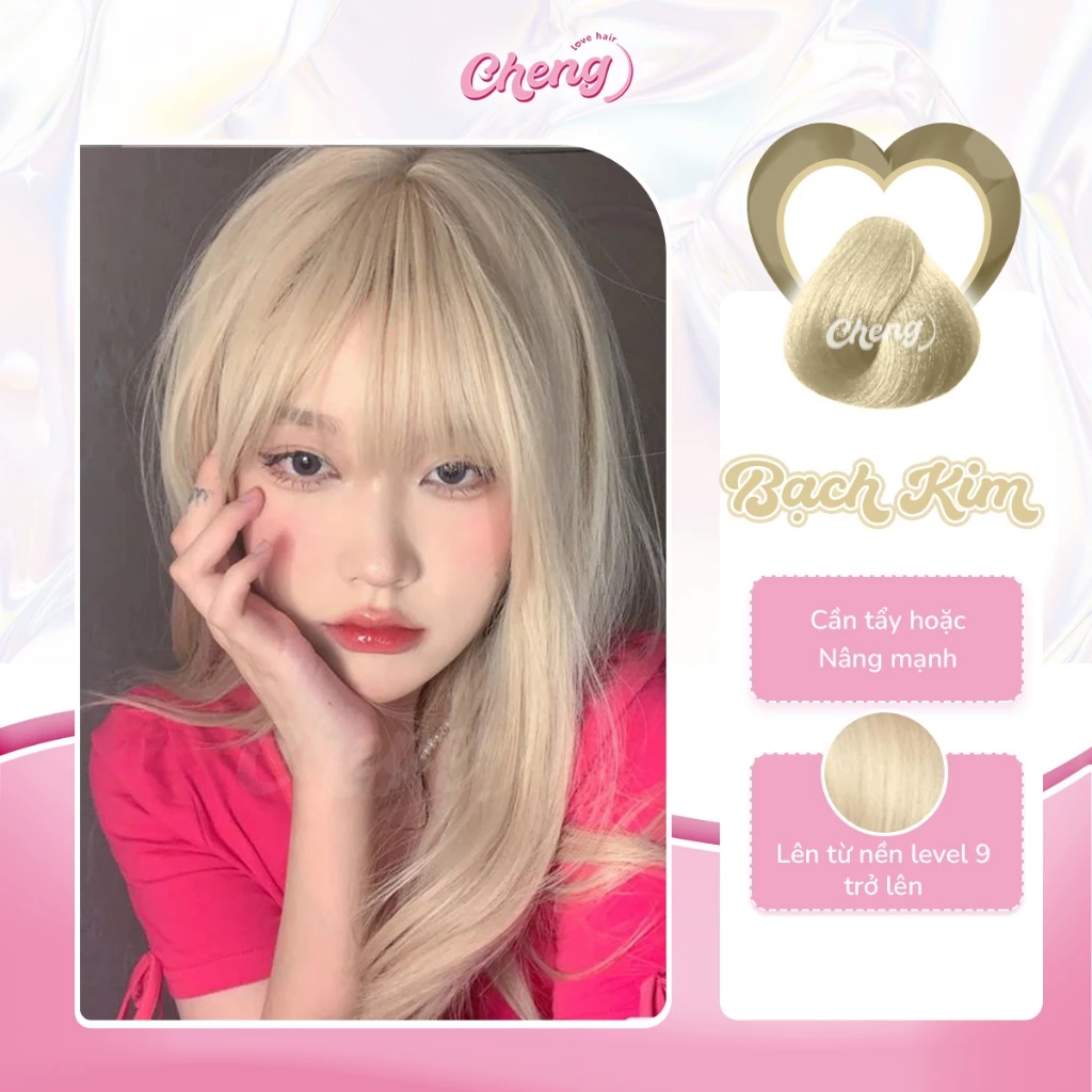 Thuốc Nhuộm Tóc Màu BẠCH KIM Cần Tẩy | Chenglovehair, Chenglovehairs