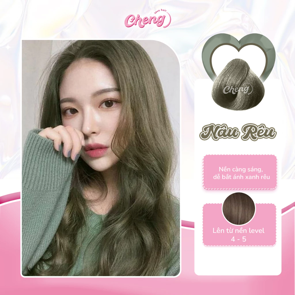 Thuốc Nhuộm Tóc Màu NÂU RÊU Không Tẩy | Chenglovehair, Chenglovehairs