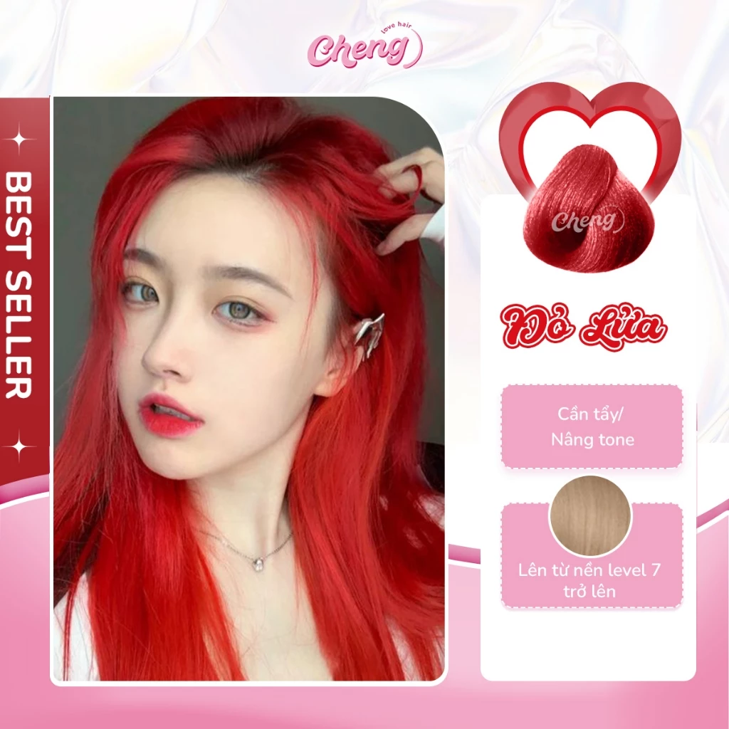 Thuốc Nhuộm Tóc Màu ĐỎ LỬA | Chenglovehair, Chenglovehairs